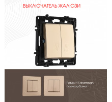 Выключатель жалюзи Arte Milano 217.38-2.shampan