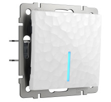 Выключатель Werkel Hammer одноклавишный проходной с подсветкой белый W1212101 4690389162084