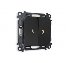 Комплект механизма 2-кл выключателя с подсветкой Ambrella Volt Omega MO804010