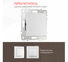 Переключатель одноклавишный перекрестный Arte Milano 206.34-1.silver