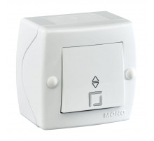 Выключатель одноклавишный проходной Mono Electric Octans IP20 10А 250В белый 104-010101-109