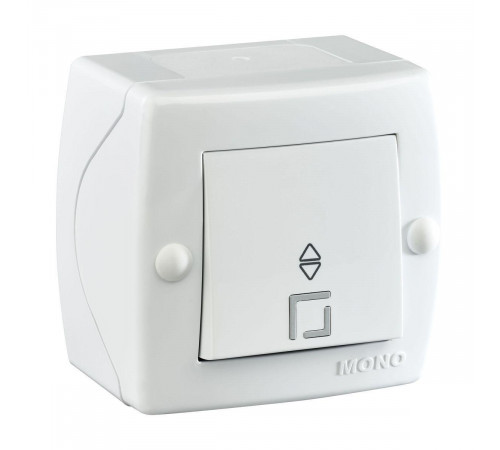 Выключатель одноклавишный проходной Mono Electric Octans IP20 10А 250В белый 104-010101-109