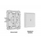 Комплект механизма 1-кл проходного выключателя с подсветкой Ambrella Volt Alfa MA632040
