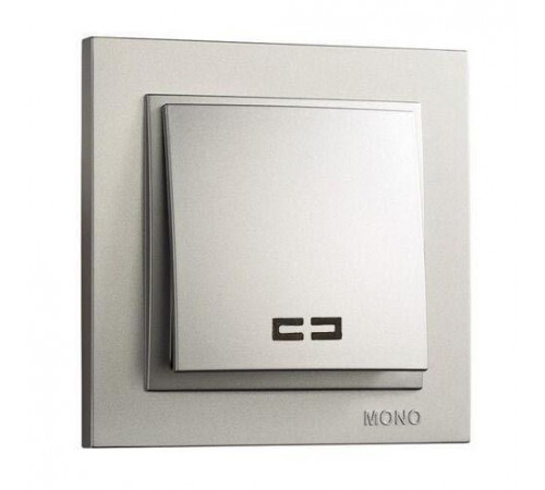 Выключатель одноклавишный с подсветкой Mono Electric Despina 10А 250В серебро 102-212125-101 Выключатель одноклавишный с подсветкой Mono Electric Despina 10А 250В серебро 102-212125-101