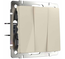 Выключатель Werkel трехклавишный слоновая кость W1130003 4690389155666