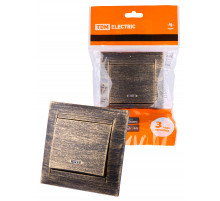 Выключатель одноклавишный с подсветкой Лама TDM Electric SQ1815-0746