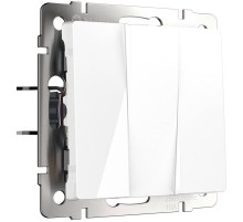 Выключатель трехклавишный Werkel белый W1130001 4690389155246