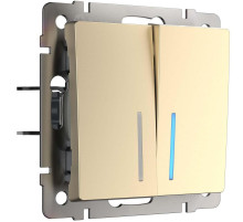 Выключатель двухклавишный Werkel шампань W1122111 4690389157165 a050861
