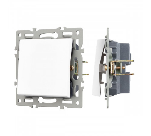 Механизм выключателя одноклавишный проходной Arlight SWT-MKP1-PL-WH (250V, 16A) 043714 Механизм выключателя одноклавишный проходной Arlight SWT-MKP1-PL-WH (250V, 16A) 043714