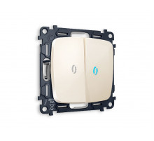 Комплект механизма 2-кл проходного выключателя с подсветкой Ambrella Volt Omega MO304040