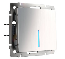 Выключатель Werkel одноклавишный проходной с подсветкой глянцевый никель W1112102 4690389157639