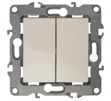 Выключатель двухклавишный ЭРА 12 10AX 250V 12-1104-02 Б0014646