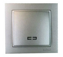 Выключатель одноклавишный с подсветкой Mono Electric Despina 10A 250В антрацит 102-242425-101
