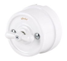 Переключатель Werkel одноклавишный Retro белый W5612001 4690389166709