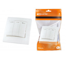 Выключатель трехклавишный с подсветкой Таймыр TDM Electric SQ1814-0006