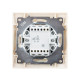 Выключатель двухклавишный с подсветкой Лама TDM Electric SQ1815-0305