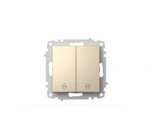 Переключатель двухклавишный проходной ELBI Zena Vega 609-012500-211