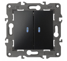 Выключатель двойной с подсветкой Эра 14-1105-05 Б0034241