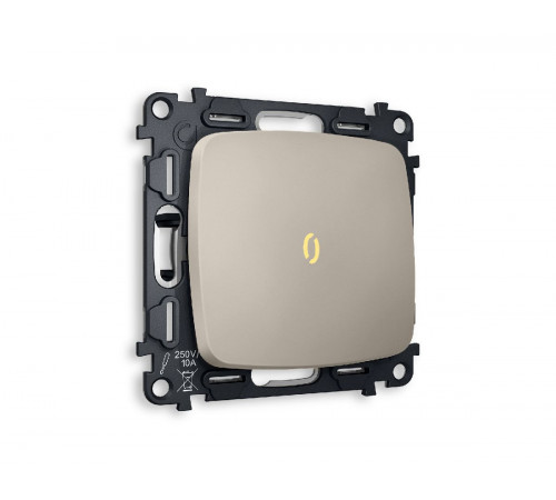 Комплект механизма 1-кл выключателя с подсветкой Ambrella Volt Omega MO362010 Комплект механизма 1-кл выключателя с подсветкой Ambrella Volt Omega MO362010