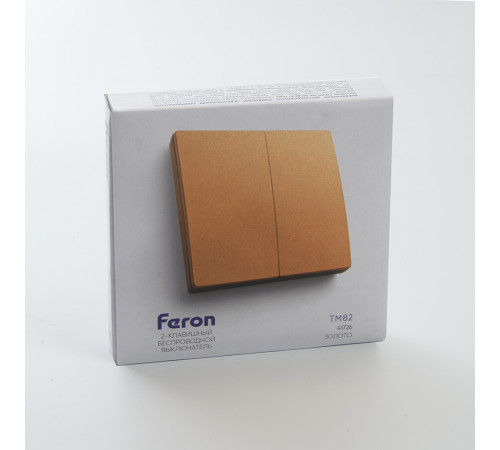 Выключатель беспроводной двухклавишный Feron TM82 41726