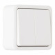 Выключатель двухклавишный проходной Arte Milano 310.32-2.white