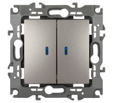 Выключатель двухклавишный Эра 12-1105-16 Б0065719