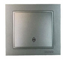 Выключатель одноклавишный проходной Mono Electric Despina 10A 250В антрацит 102-242425-109
