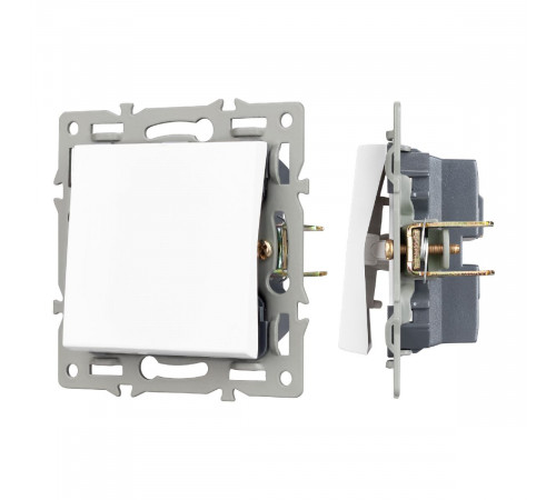 Механизм выключателя одноклавишный непроходной Arlight SWT-MK01-PL-WH (250V, 16A) 043710