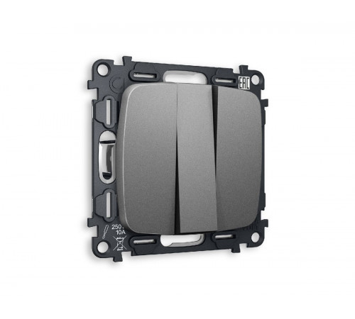 Комплект механизма 3-кл выключателя Ambrella Volt Omega MO655010 Комплект механизма 3-кл выключателя Ambrella Volt Omega MO655010