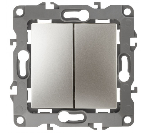 Выключатель двухклавишный ЭРА 12 10AX 250V 12-1104-04 Б0014648 Выключатель двухклавишный ЭРА 12 10AX 250V 12-1104-04 Б0014648