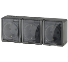 Розетка ЭРА Эксперт 3х2P+E IP54 со шторками 16A 250V 11-2406-03 Б0020723