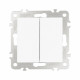 Выключатель двухклавишный проходной Arte Milano 206.32-2.white