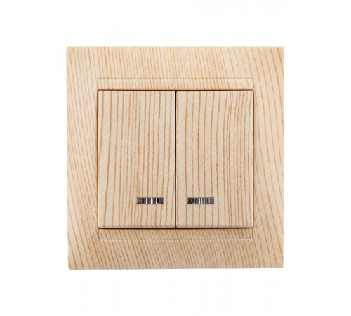Выключатель двухклавишный с подсветкой Лама TDM Electric SQ1815-0305 Выключатель двухклавишный с подсветкой Лама TDM Electric SQ1815-0305