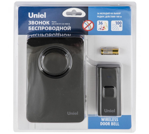 Звонок беспроводной (UL-00006433) Uniel UDB-014W-R1T1-36S-100M-BL