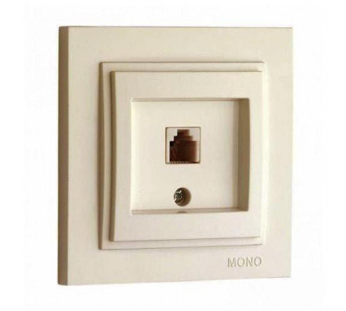 Розетка телефонная Rj45 Cat3 Mono Electric Despina крем 102-170005-124 Розетка телефонная Rj45 Cat3 Mono Electric Despina крем 102-170005-124