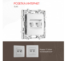 Розетка RJ45 Arte Milano 217.45-2.silver