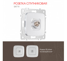 Розетка спутниковая SAT TV Arte Milano 205.42-1.silver