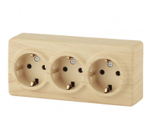 Розетка 3х2P+E Schuko со шторками ЭРА Эксперт 11-2209-11 Б0020705