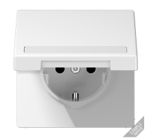 Розетка Schuko с крышкой Jung LS1520BFNAKLWW
