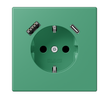 Розетка 2K+З USB Typ AC Jung LC1520-15CA250