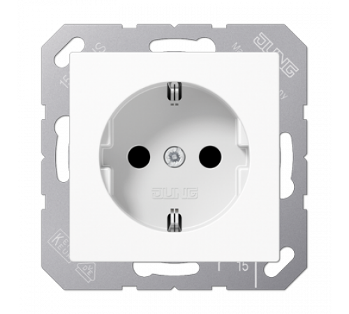 Розетка Schuko Jung A1521BFWW Розетка Schuko Jung A1521BFWW