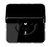 Розетка Schuko с крышкой Jung CD1520BFKIKLSW