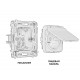 Комплект механизма розетки с/з со шторками и крышкой Ambrella Volt Omega MO128010