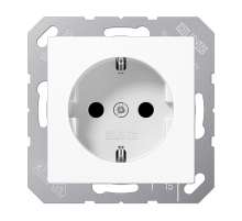 Розетка штепсельная Schuko Jung A1520NBFWW