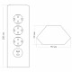 Блок розеток 50F (NEW) (3 секции и 2 USB) Mebax 00-00001588