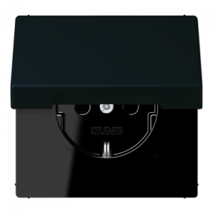 Розетка 2K+З с крышкой Jung LC1520BFKL248