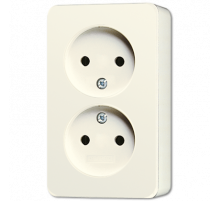 Розетка сдвоенная без заземления Jung 6010KIA