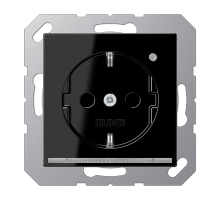 Розетка Schuko с LED подсветкой Jung A1520-OSWLNW