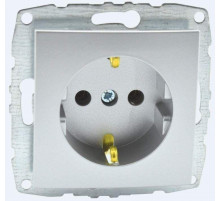 Розетка с заземлением Mono Electric Despina-Larissa 16А 250В серебро 500-002121-117