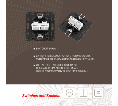 Розетка RJ45 Arte Milano 217.45-2.black Розетка RJ45 Arte Milano 217.45-2.black